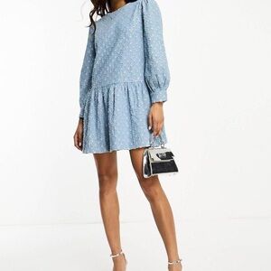 NWT Never Fully Dressed Minnie Distressed Sequin Denim Dress